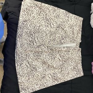 Free people cheetah print faux leather skirt